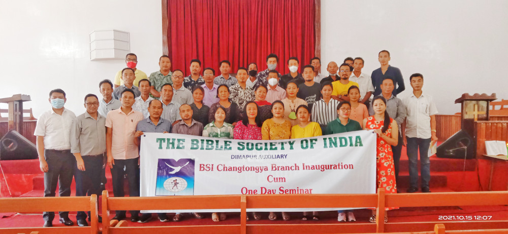 Bible Society of India, Dimapur Auxiliary inaugurated BSI Changtongya Branch at Changtongya Town Baptist churches on October 15. 